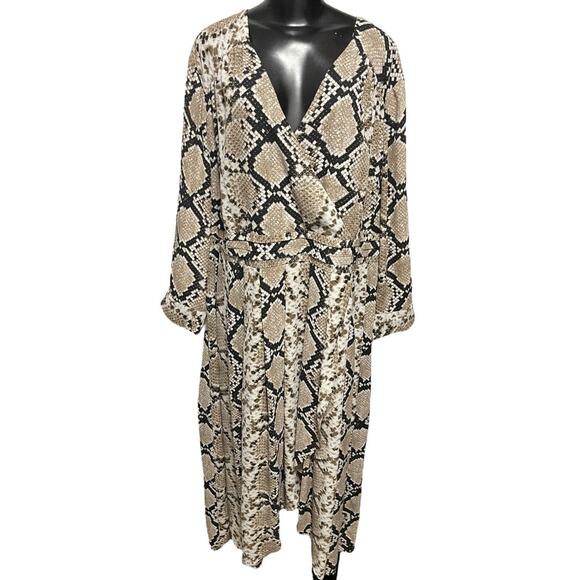 Size 24W INC INternational Concept Snakeskin Pattern Maxi Dress - Picture 1 of 12